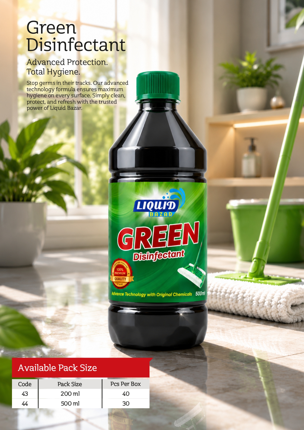 Glass Cleaner Crystal Clear Streak-Free – 500ml & 5 Ltr